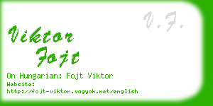 viktor fojt business card